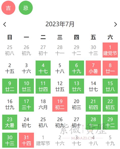 2023交車吉日7月|老黃曆2023年吉日查詢萬年曆，2023年黃道吉日一覽表，2023農。